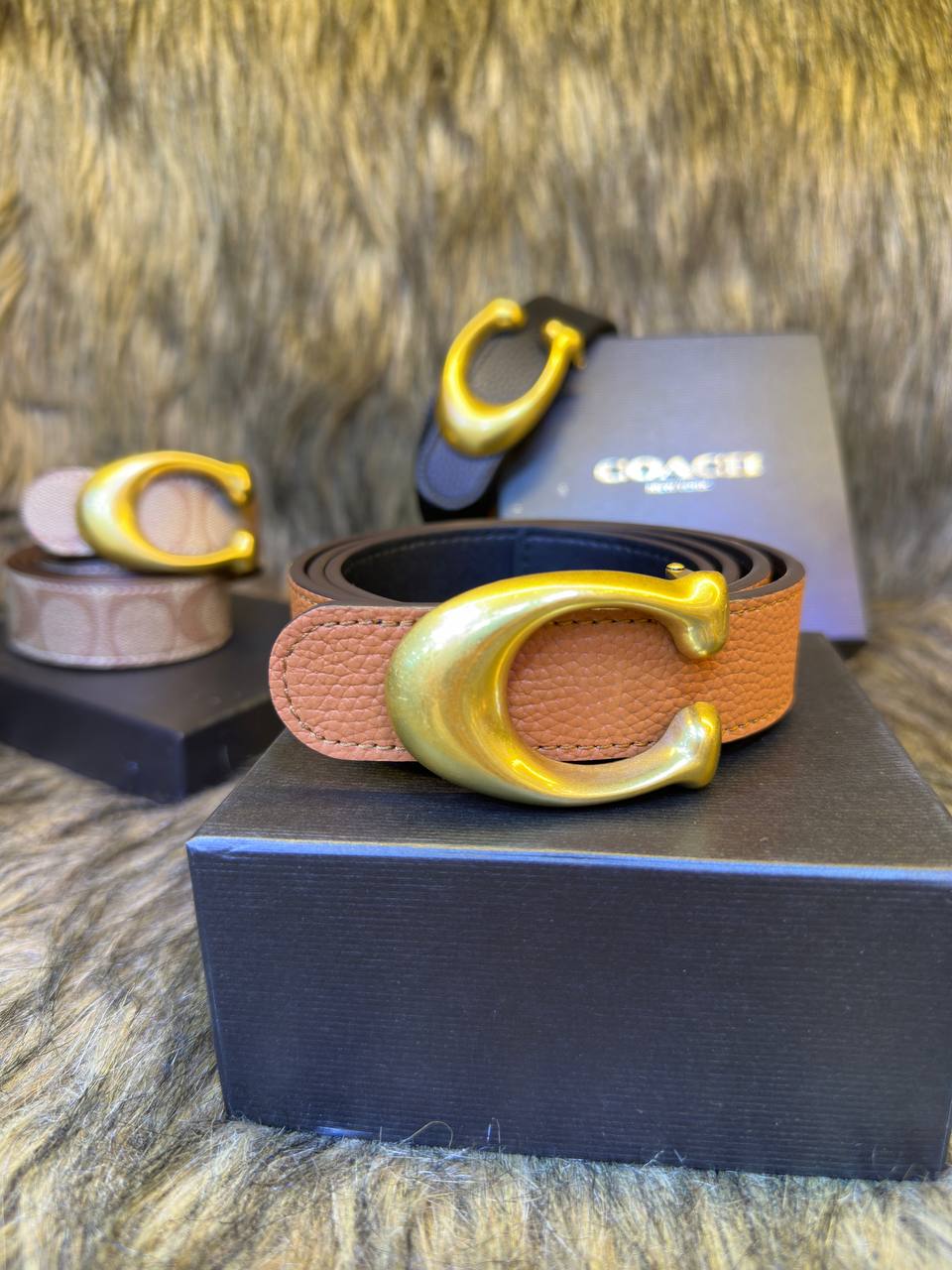 Co@ch Ceinture Réversible Avec Boucle Signature, 32 Mm