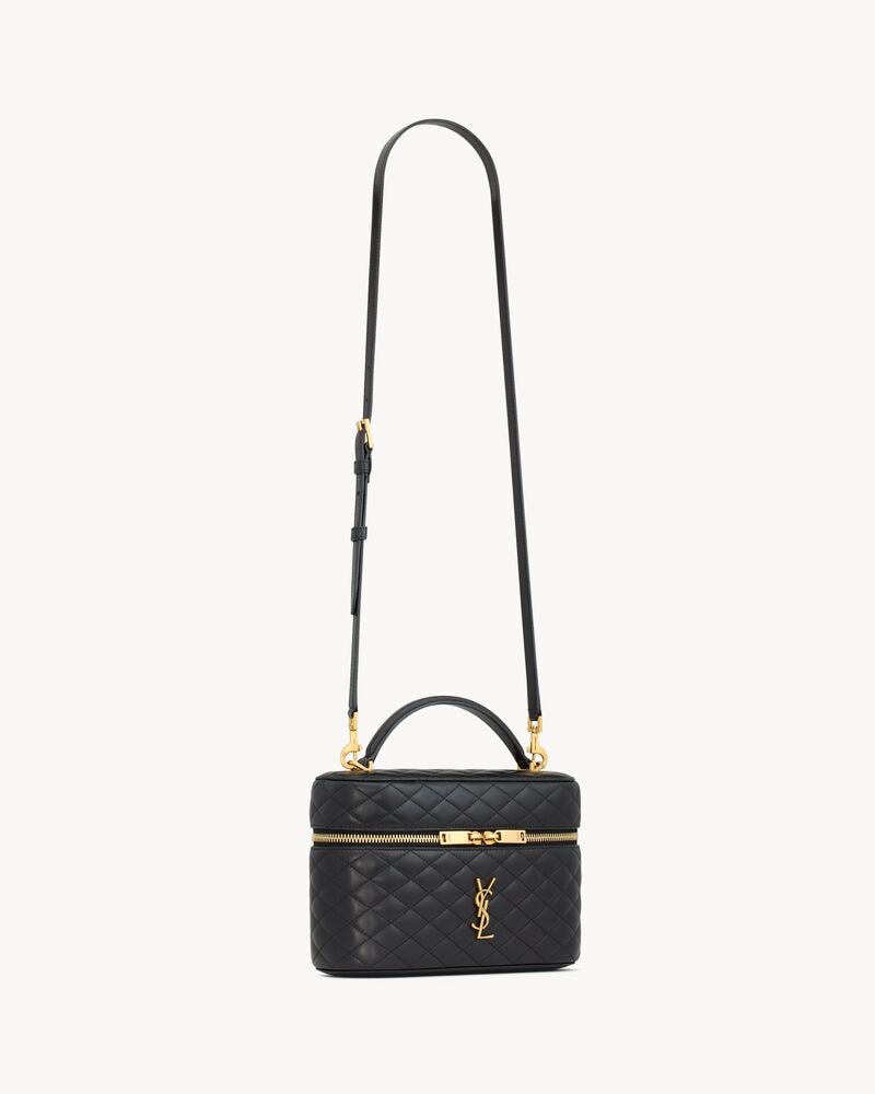 Grand vanity Gaby en cuir d'agneau Noir