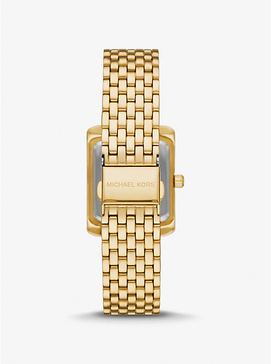 Montre Mich@el Kors Emery à trois aiguilles en acier inoxydable doré