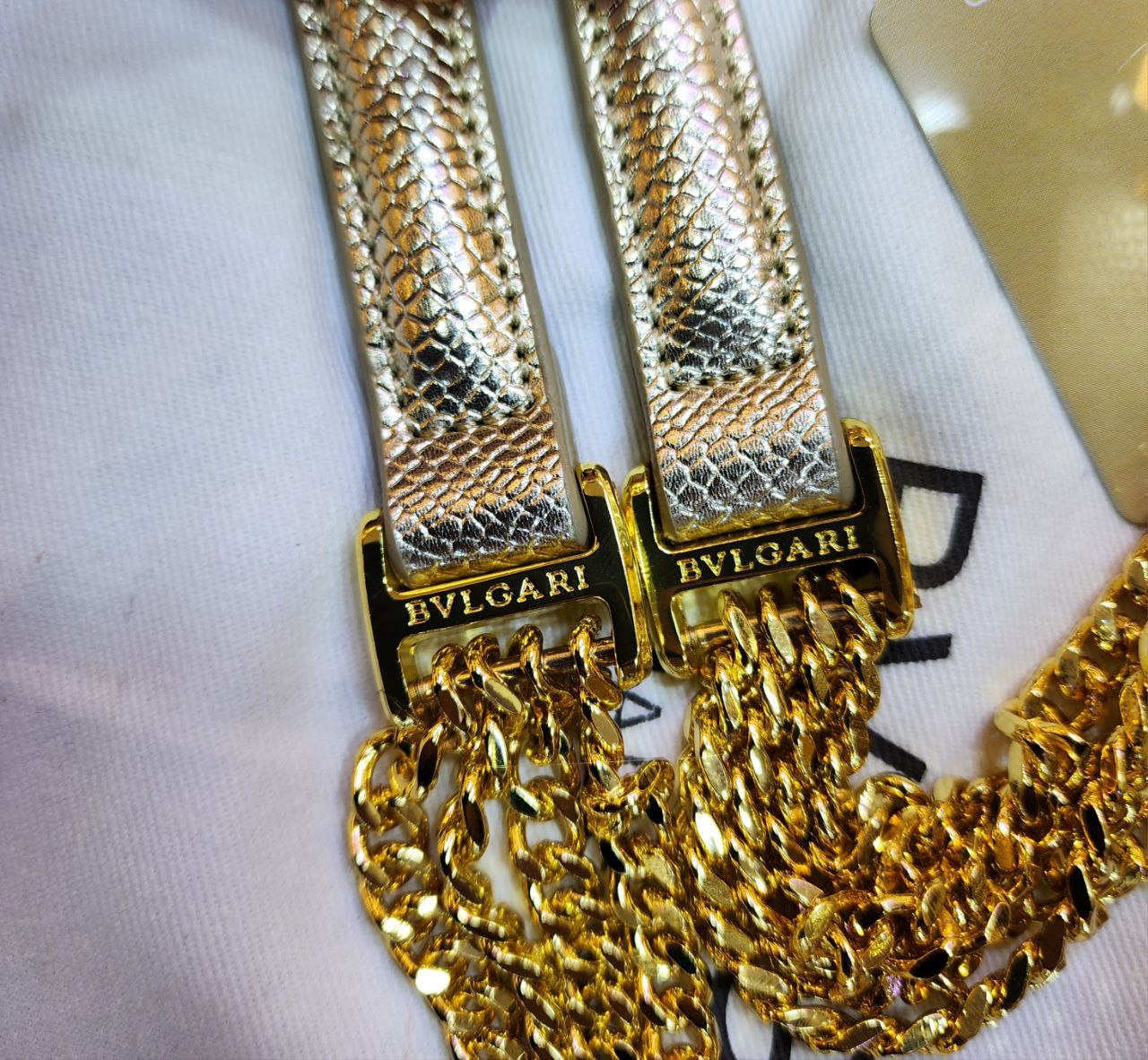 Bvlg@ri Sac bandoulière Serpenti exotique