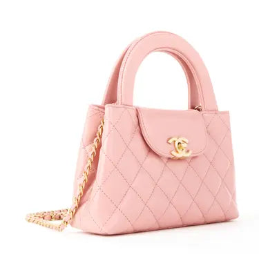 Sac Ch@nel Kelly, petit modèle, rose clair