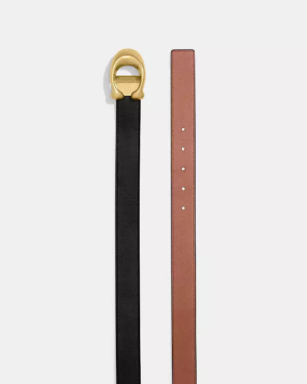 Co@ch Ceinture Réversible Sur Mesure à Boucle C Sculptée 32 Mm