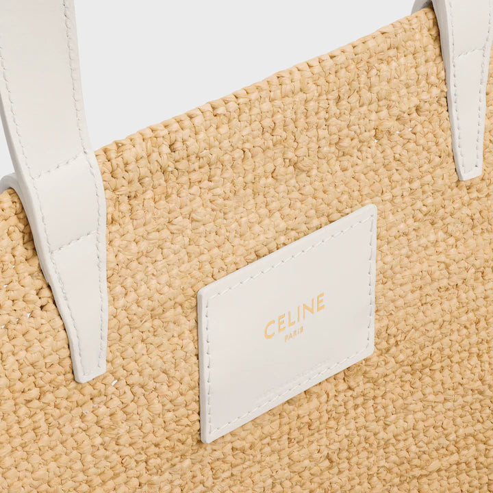 Panier Celine Classic souple taille moyenne en raphia