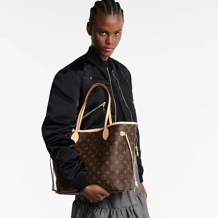LV Sac Neverfull MM En cuir
