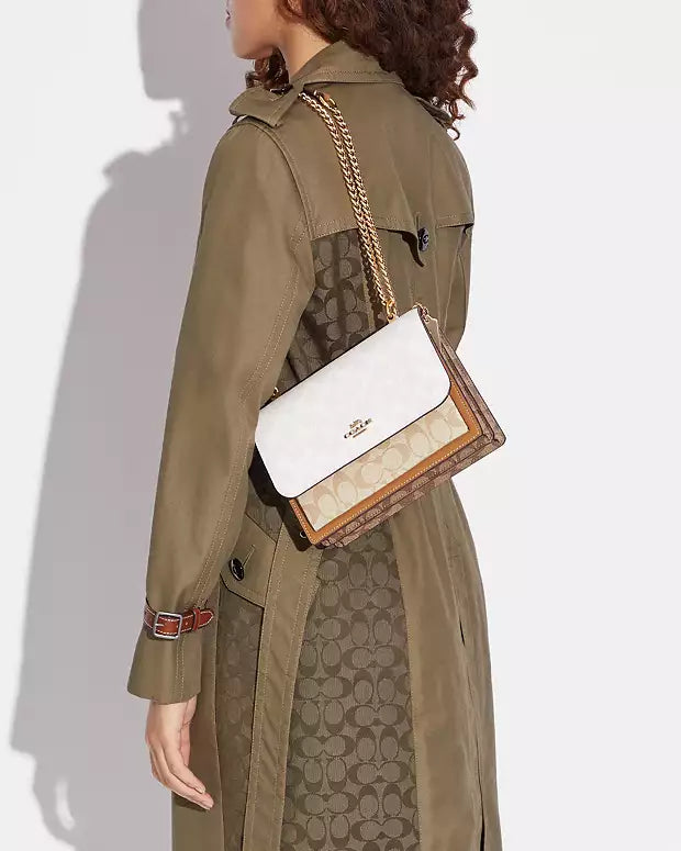 Co@ch Sac à Bandoulière Klare En Toile Signature Bloquée