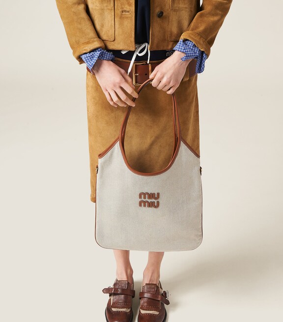 MIÛ MIÜ
Canvas Ivy Tote Bag