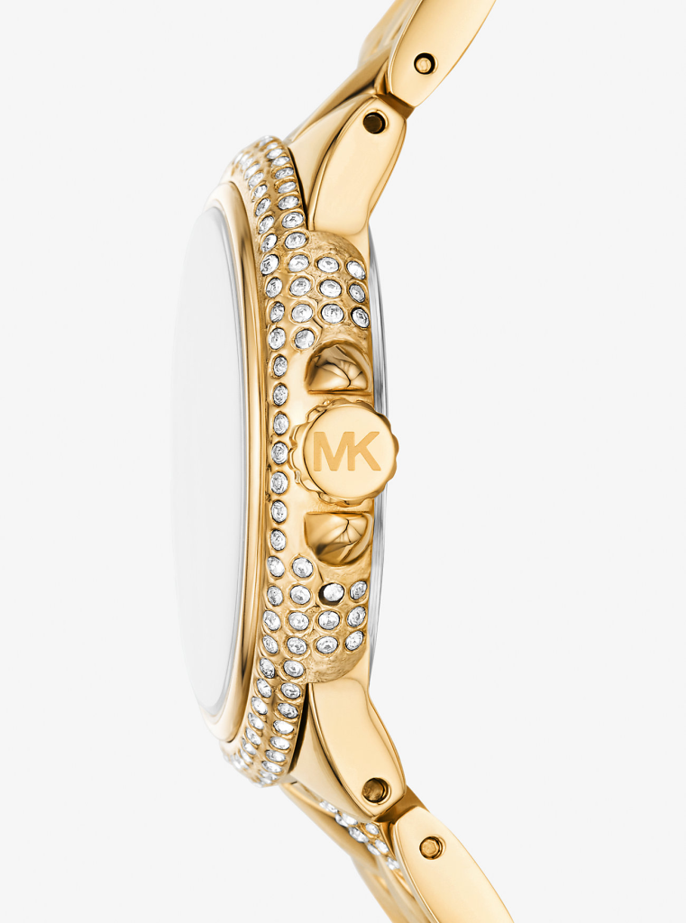 MK pour femme Mini montre Camille dorée avec pierres pavées, MK4801