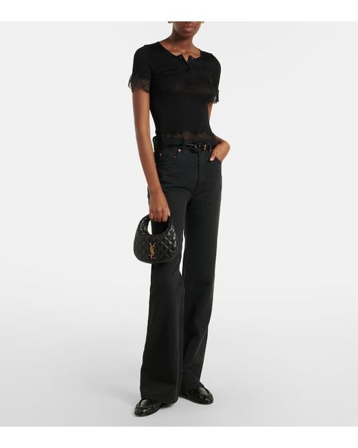 Saint Laurent Sac Icarino Mini En Cuir Matelasse femme de coloris