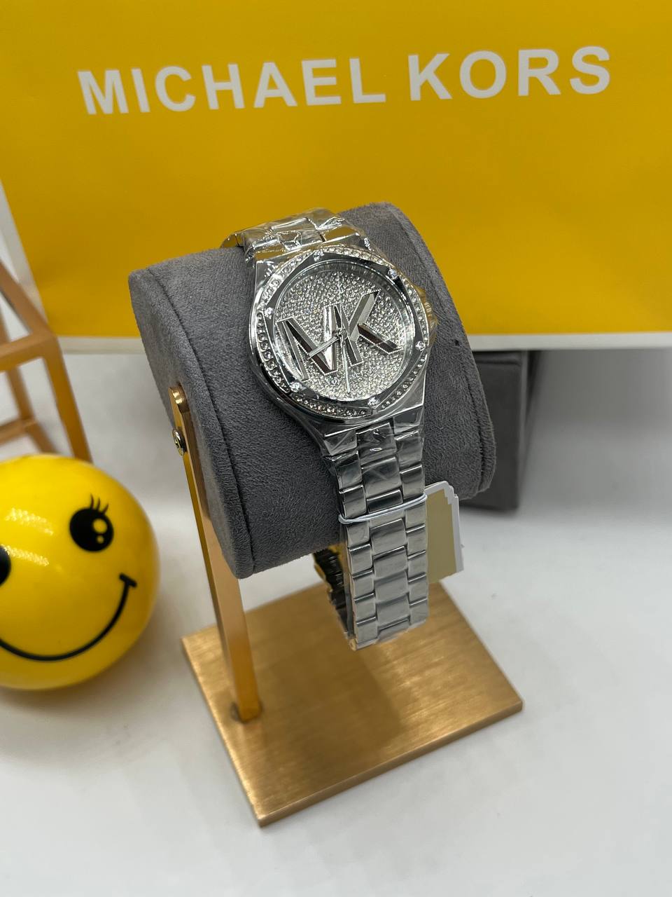 Michael Kors Montre Lennox argentée à logo et à pavé