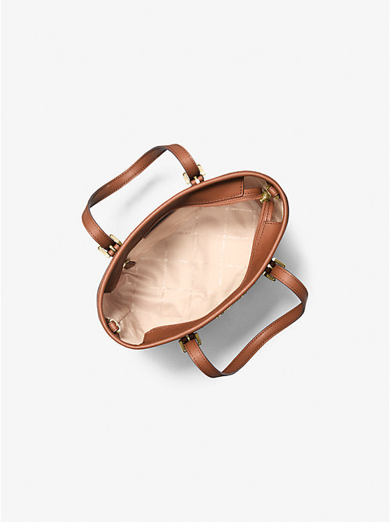 MK Très petit sac fourre-tout Jet Set Travel à fermeture éclair sur le dessus et à logo