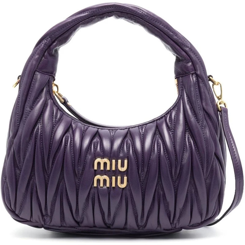 MIÛ MIÜ Sac hobo Wander nappa matelassé