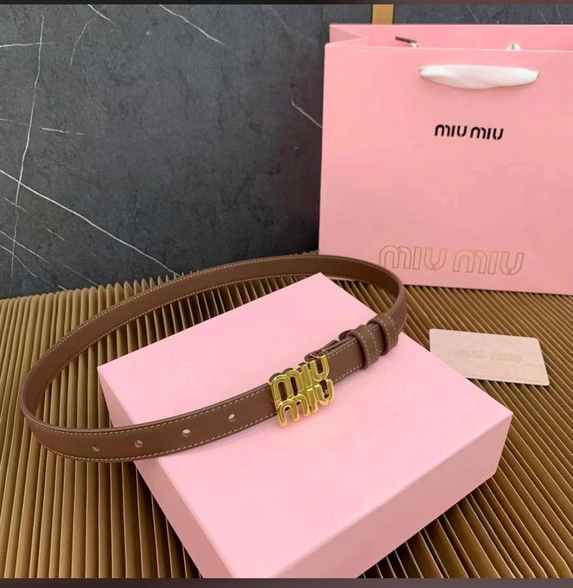 MIÛ MIÜ Ceinture, Marron