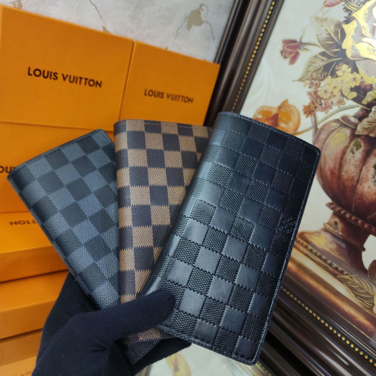 LV Portefeuille Brazza Louis Vuitton Toile Damier