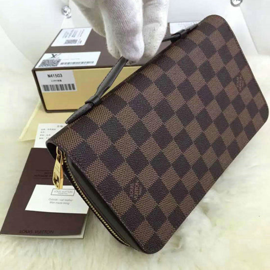 LV Zippy XL Portefeuille Damier Ebene Toile
