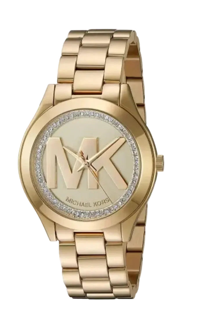 Montre Michael Kors MK3477 Runway en Acier Doré Jaune 42 mm