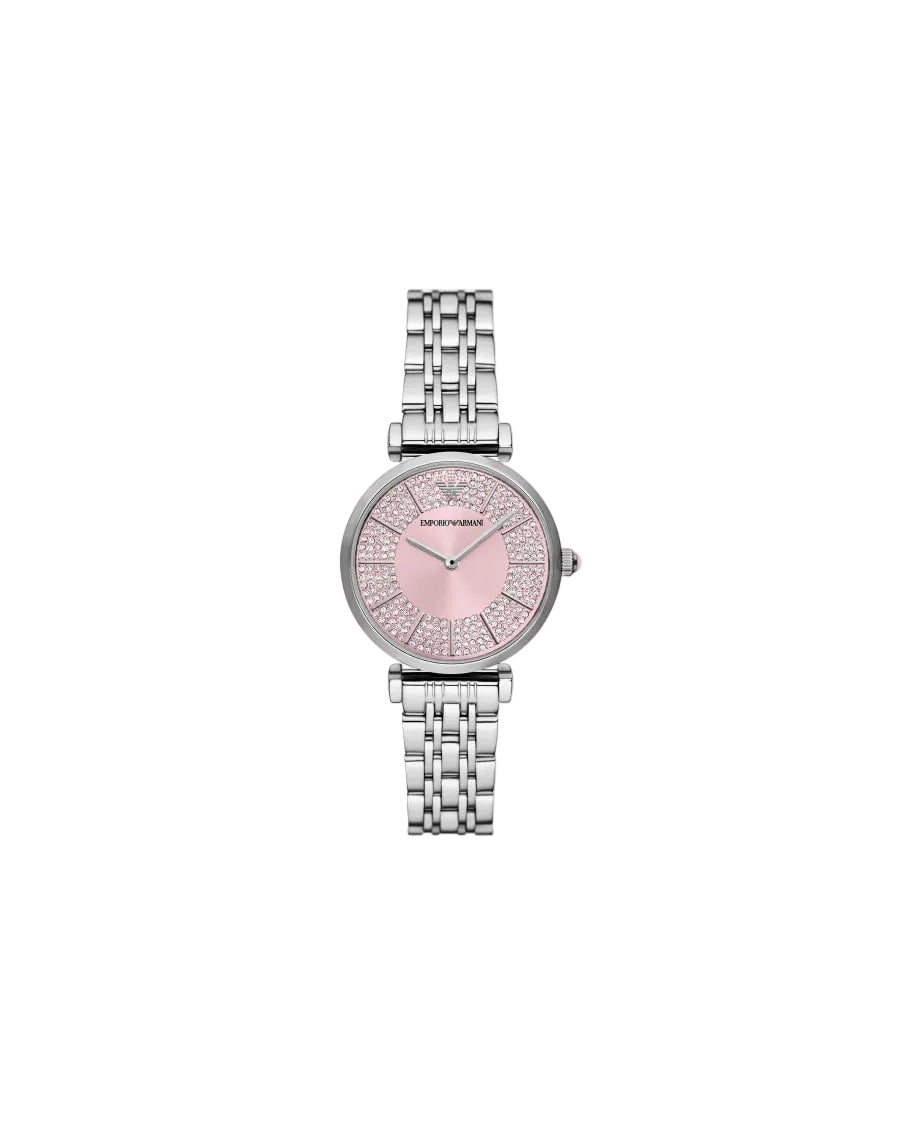 Emporio Armani Montre à deux aiguilles en acier inoxydable