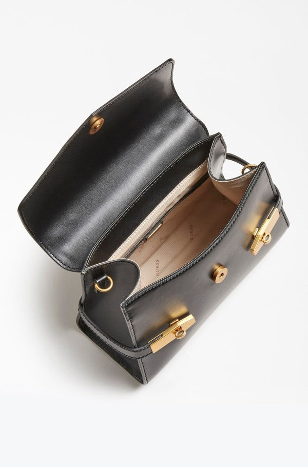 Gûess Sac à main Zadie à rabat et poignée supérieure HWVB84 15200 Noir