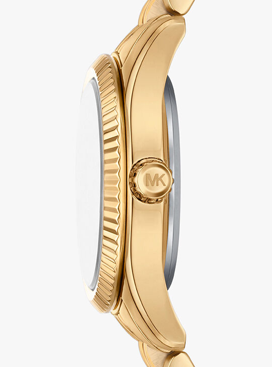 Michael Kors pour femme Petite Lexington Pavé Gold-Tone Watch, MK4813