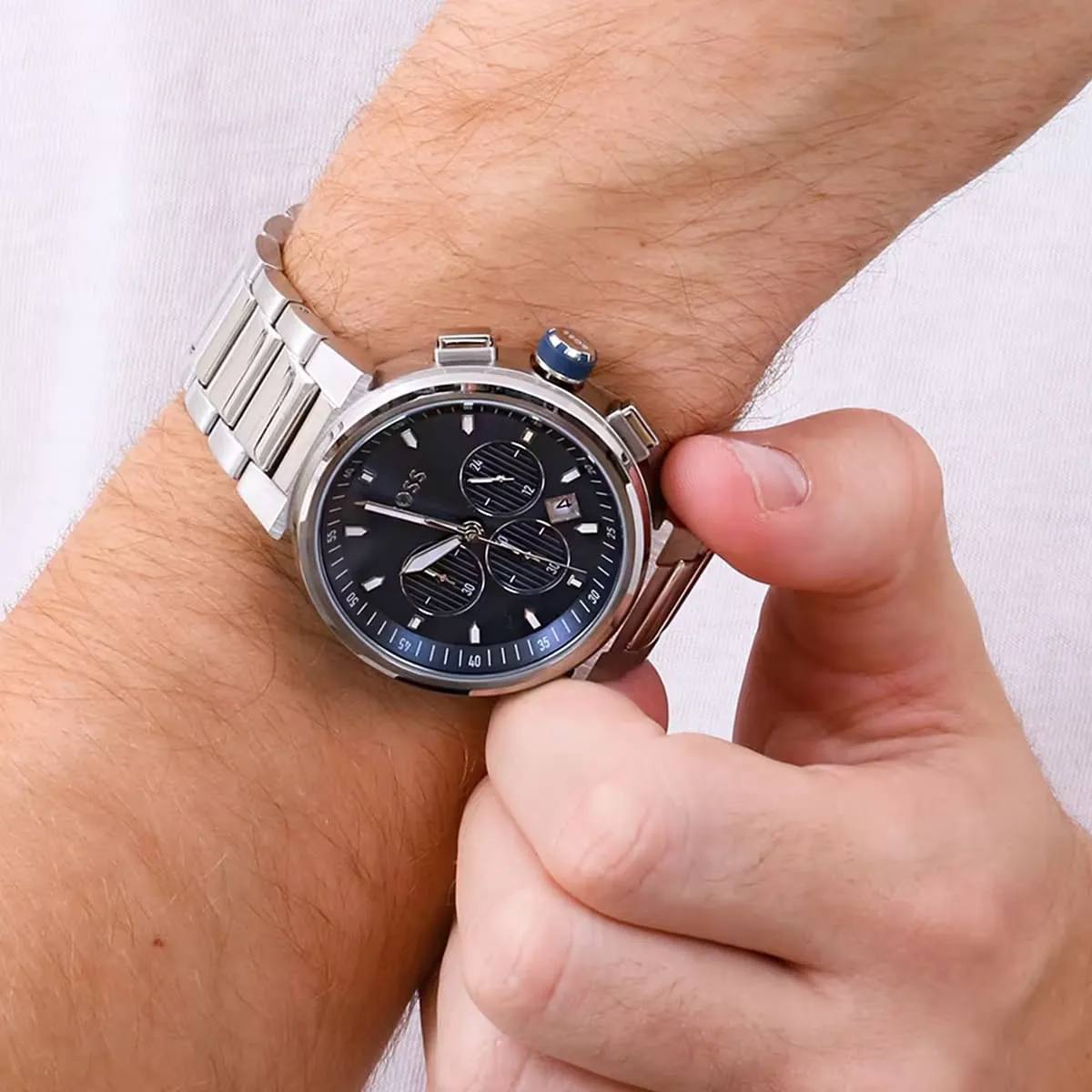 Montre Bôss One en Métal Argenté