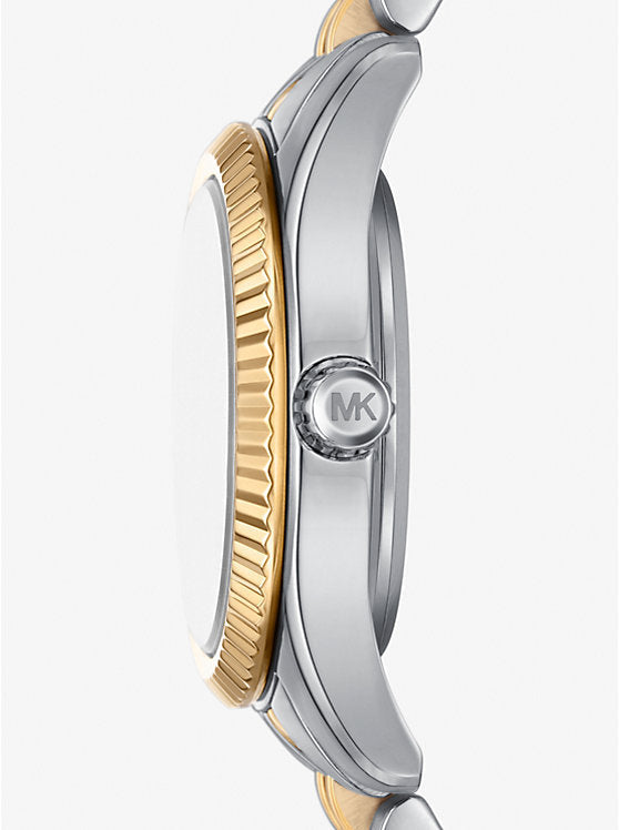 MK Lexington Pavé Two-Tone Watch and Slider Bracelet Gift Set, MK4815