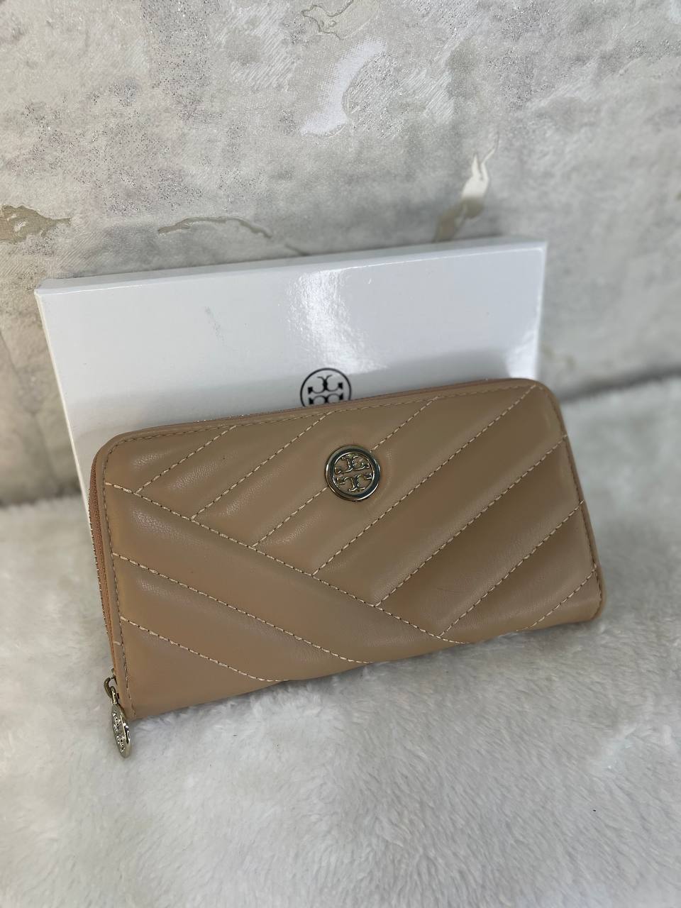 Portefeuille long à chevrons Kira de Torÿ Bûrch Dompet