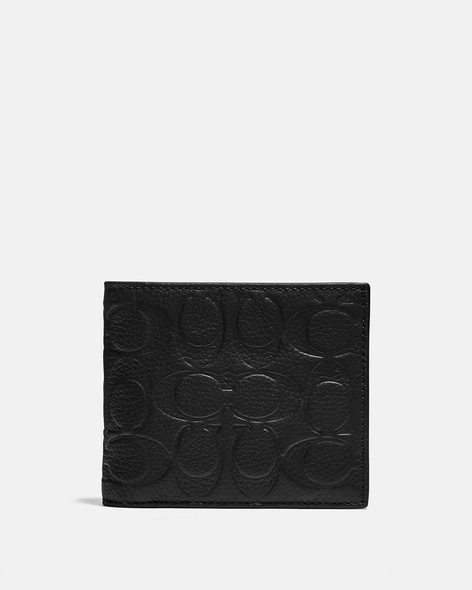 Co@ch portefeuille pliant  gaufré Coach F75371 homme compact