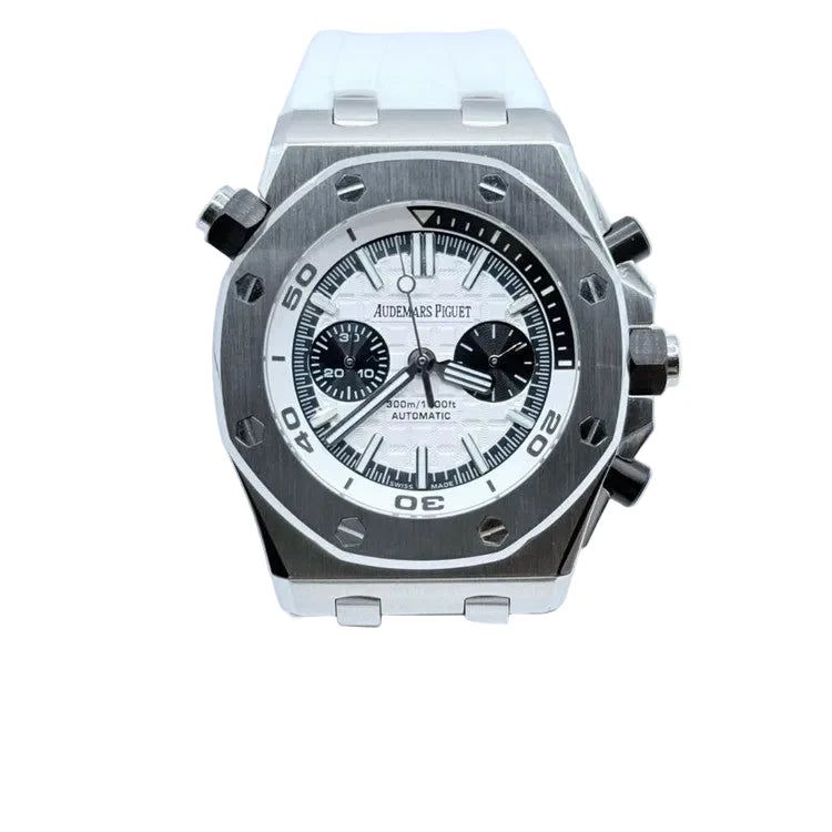 Montre Audemars Piguet Royal Oak Offshore Diver Chronographe Cadran Blanc