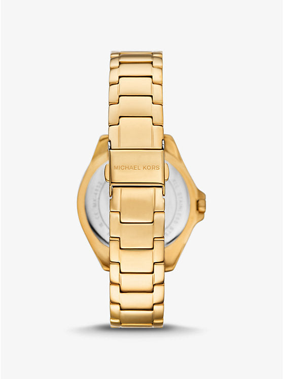 MK Montre Kaycie dorée à pierres pavées