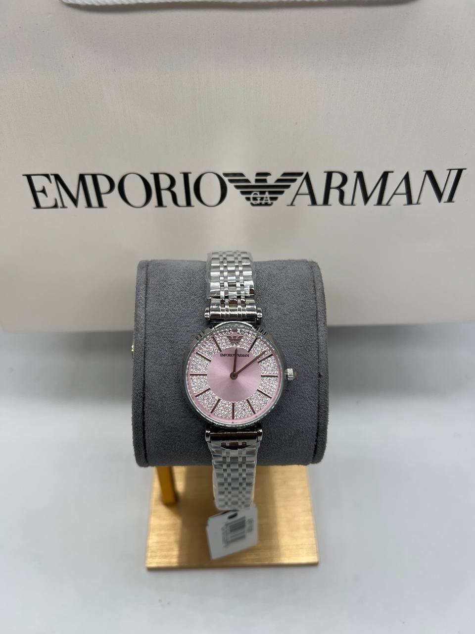 Emporio Armani Montre à deux aiguilles en acier inoxydable