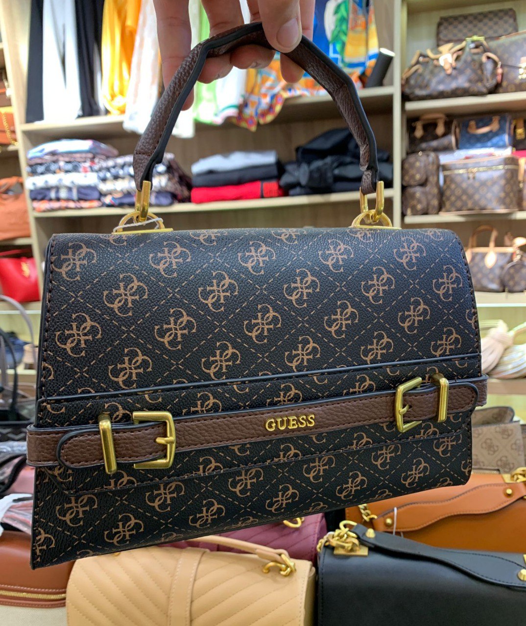 Gûess Sestri Sac A Main Double Porté Macha Logo