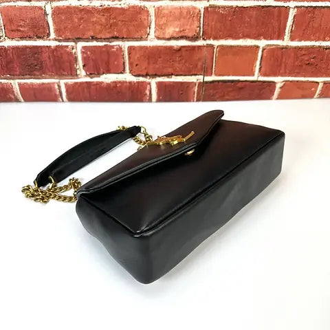 YSL CALYPSO SMALL D'AGNEAU PLONGÉ
BLACK