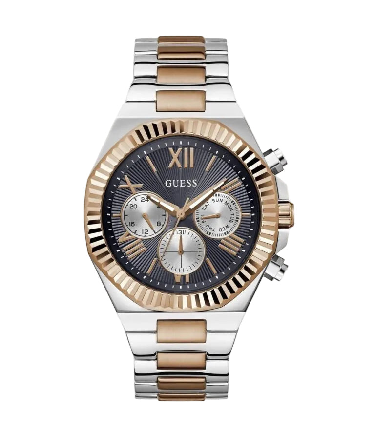 Guess Montre multifonctionnelle bicolore et marine