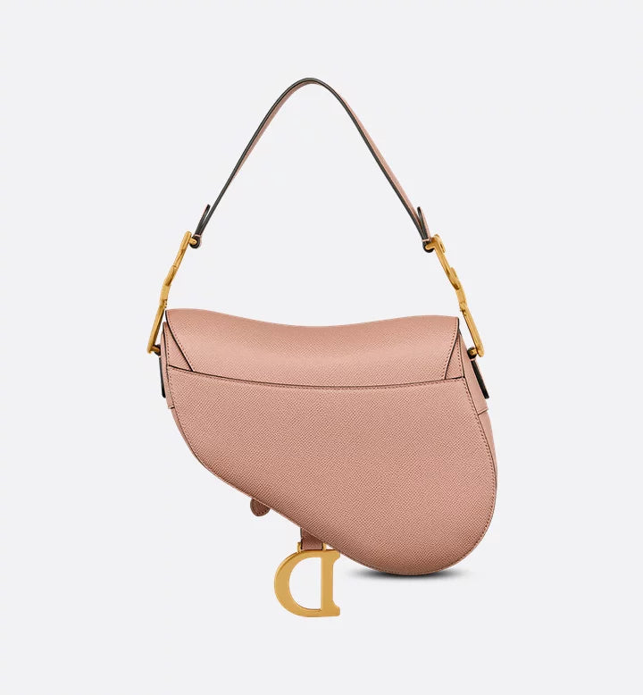 CD Sac Saddle à bandoulière de veau grainé couleur fard