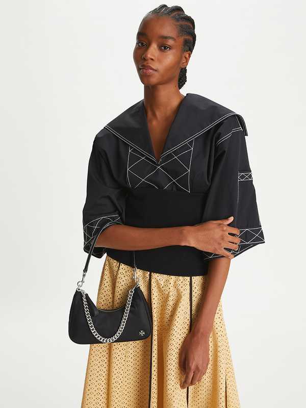 Torÿ Burch Mercer Shoulder Bag Black Shw