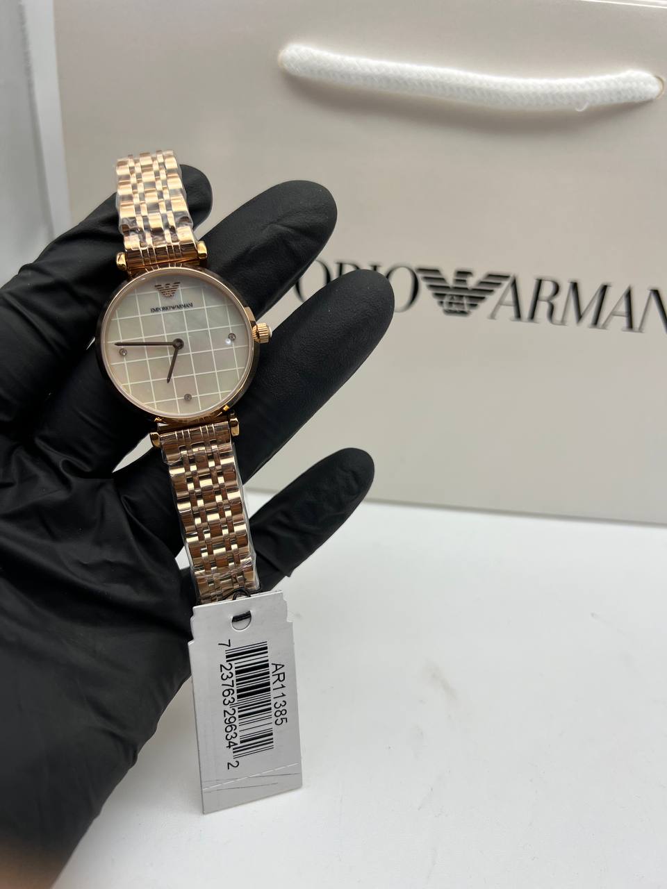 Emporio Armani AR11385 Two-Hand Rose Gold-Tone Stainless Steel Watch