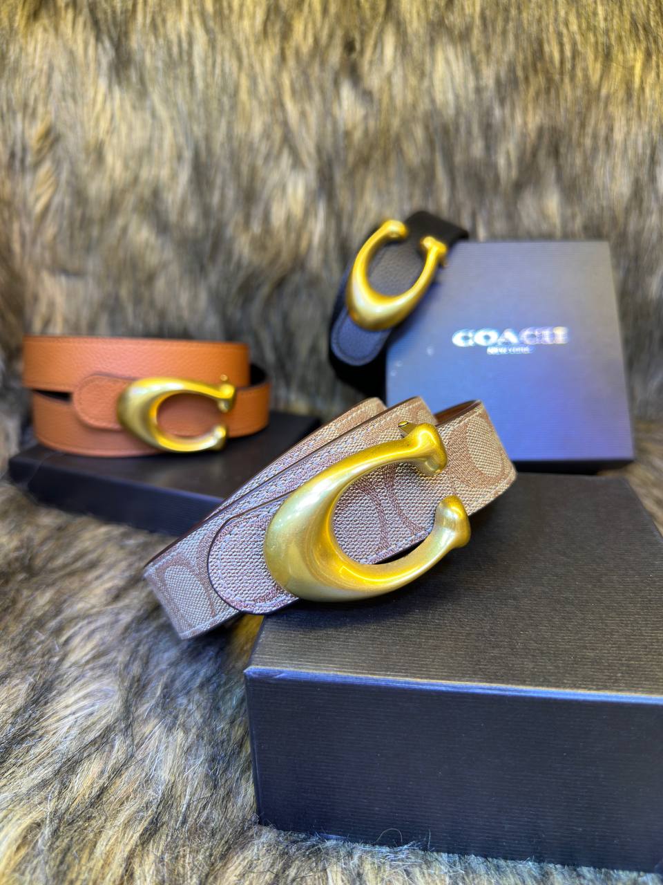 Ceinture Réversible Sculptée Signature En Toile Signature