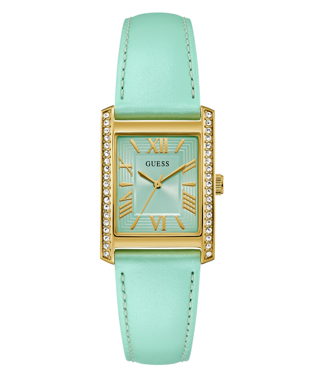 Montre analogique GUESS pour femme, couleur or vert 27 mm