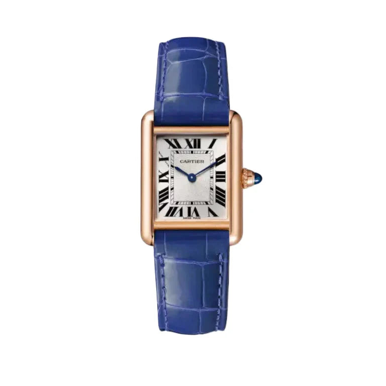 Cartier Tank Louis – Rose Gold ceinture bleue
