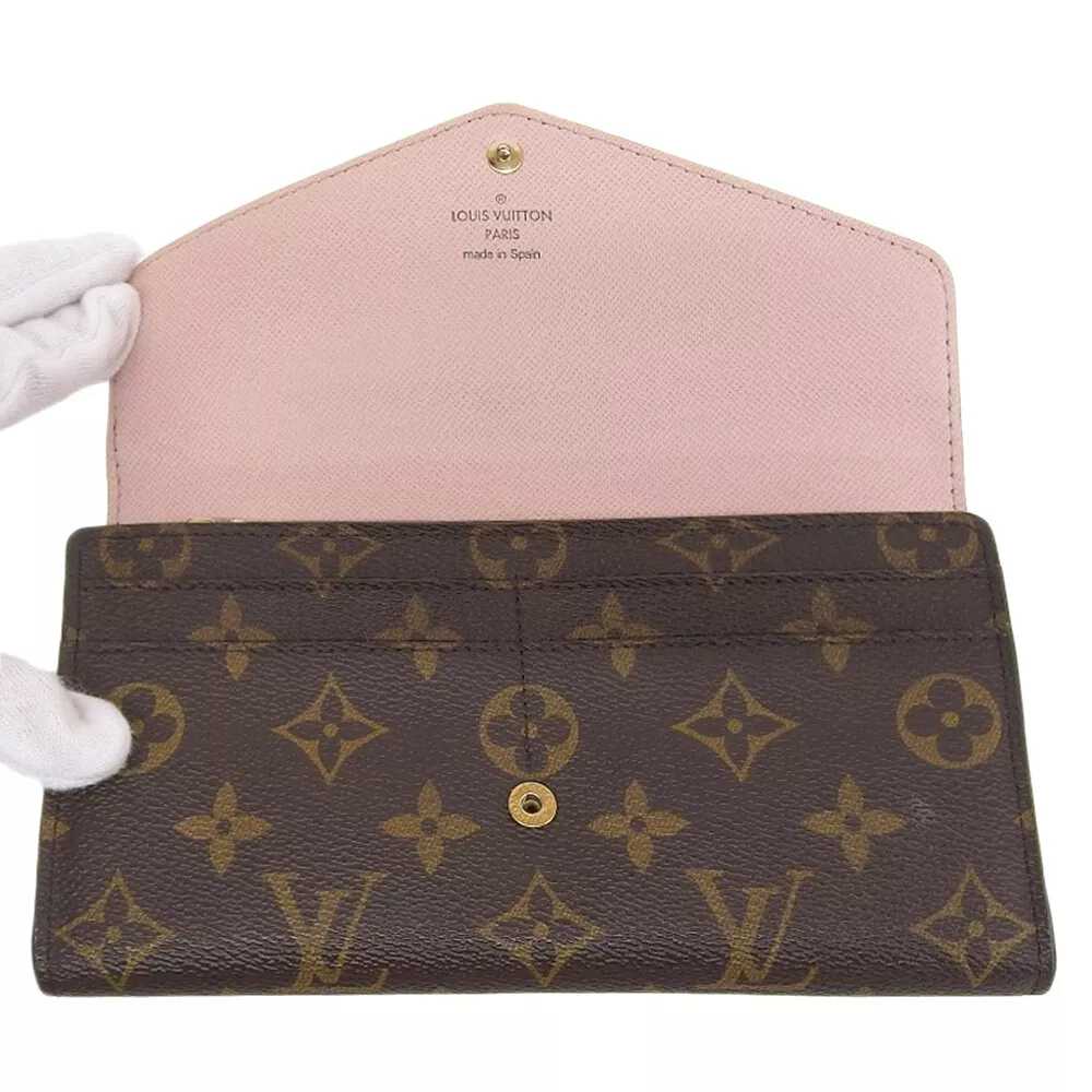 LV Portefeuille long portefeuille rose monogramme Sarah Rose Ballerin