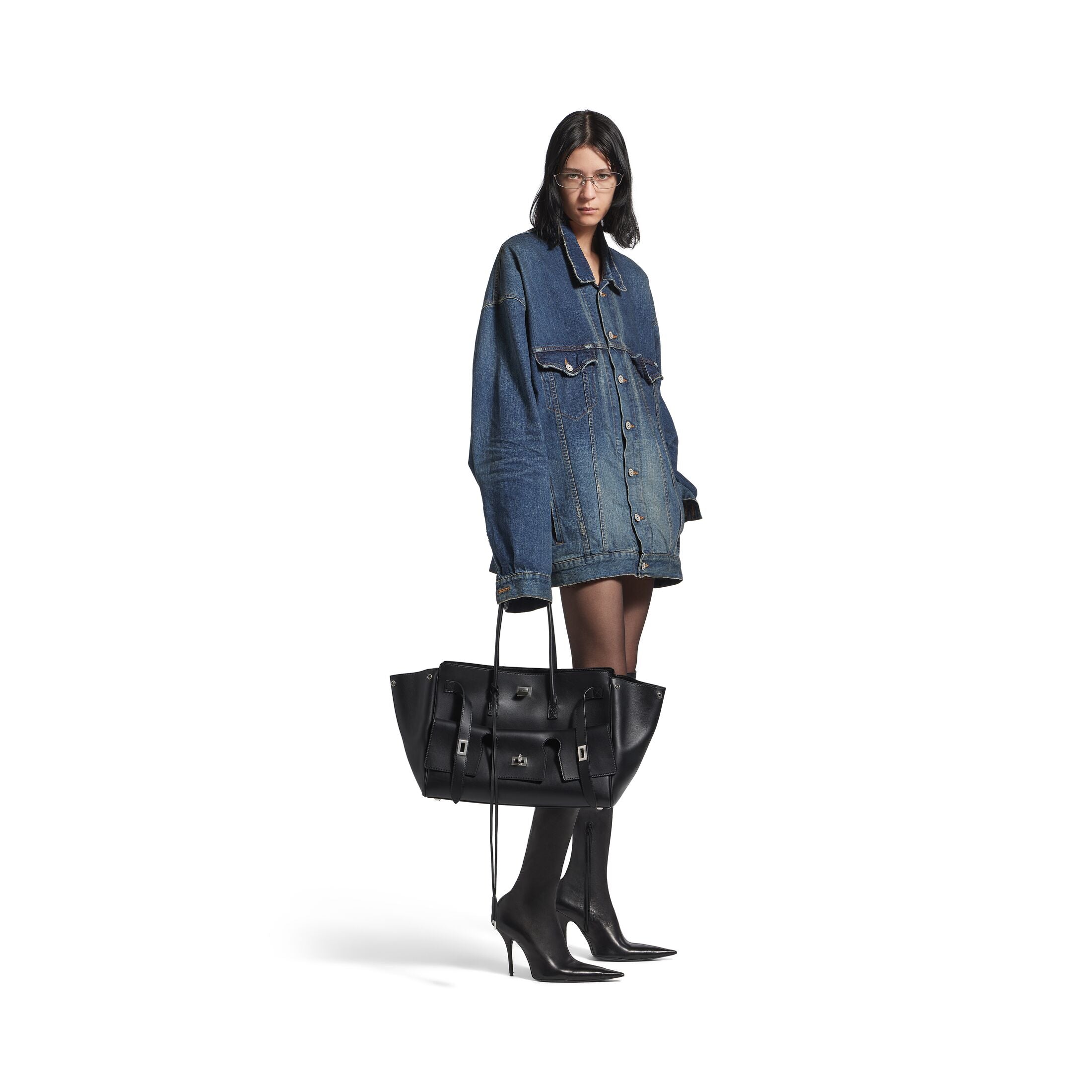 Bâlencïagâ Sac Carrÿ All Bel Air Moyen en Noir