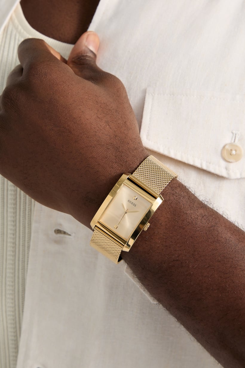 Montre Guess analogique dorée pour homme