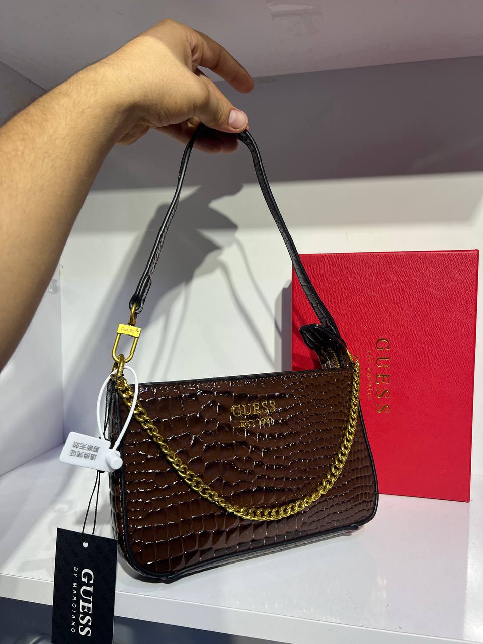 GÛESS Katey Exotic Mini Sac à Bandoulière à Zip