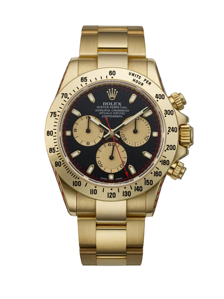 Rolex Cosmograph Daytona « Paul Newman » 40 mm Or jaune Cadran noir