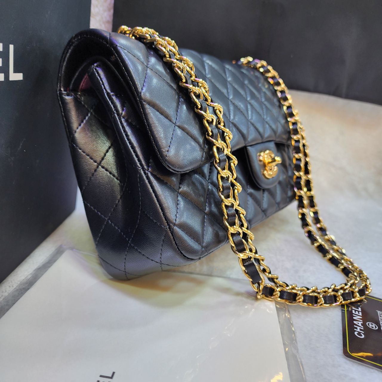 Sac CH@NEL Timeless/Classique en Cuir Noir - 102017