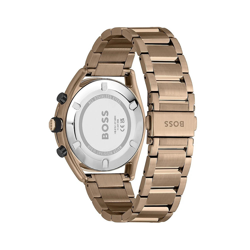 Center Court Beige Goldtone Bracelet Watch 1514027