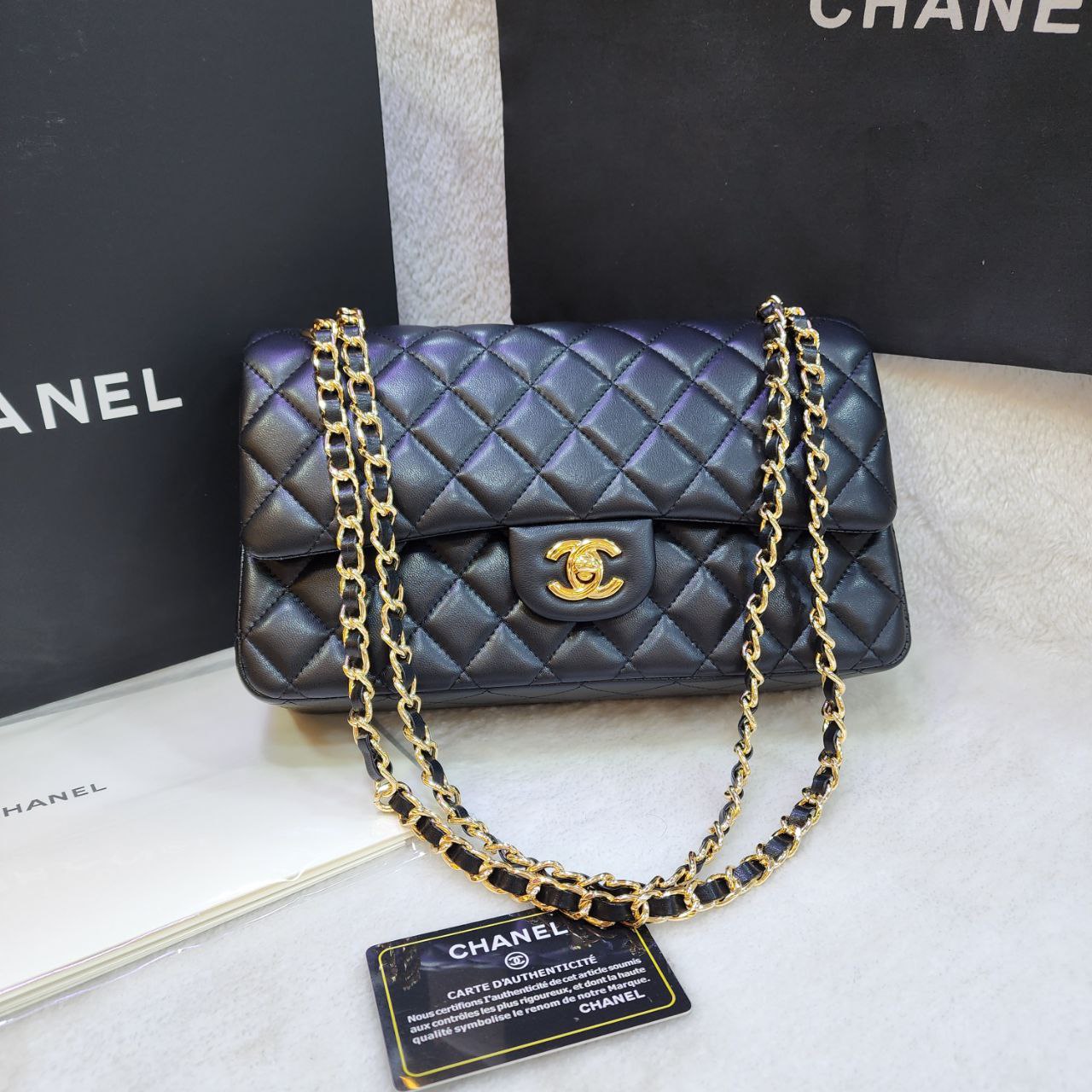 Sac CH@NEL Timeless/Classique en Cuir Noir - 102017