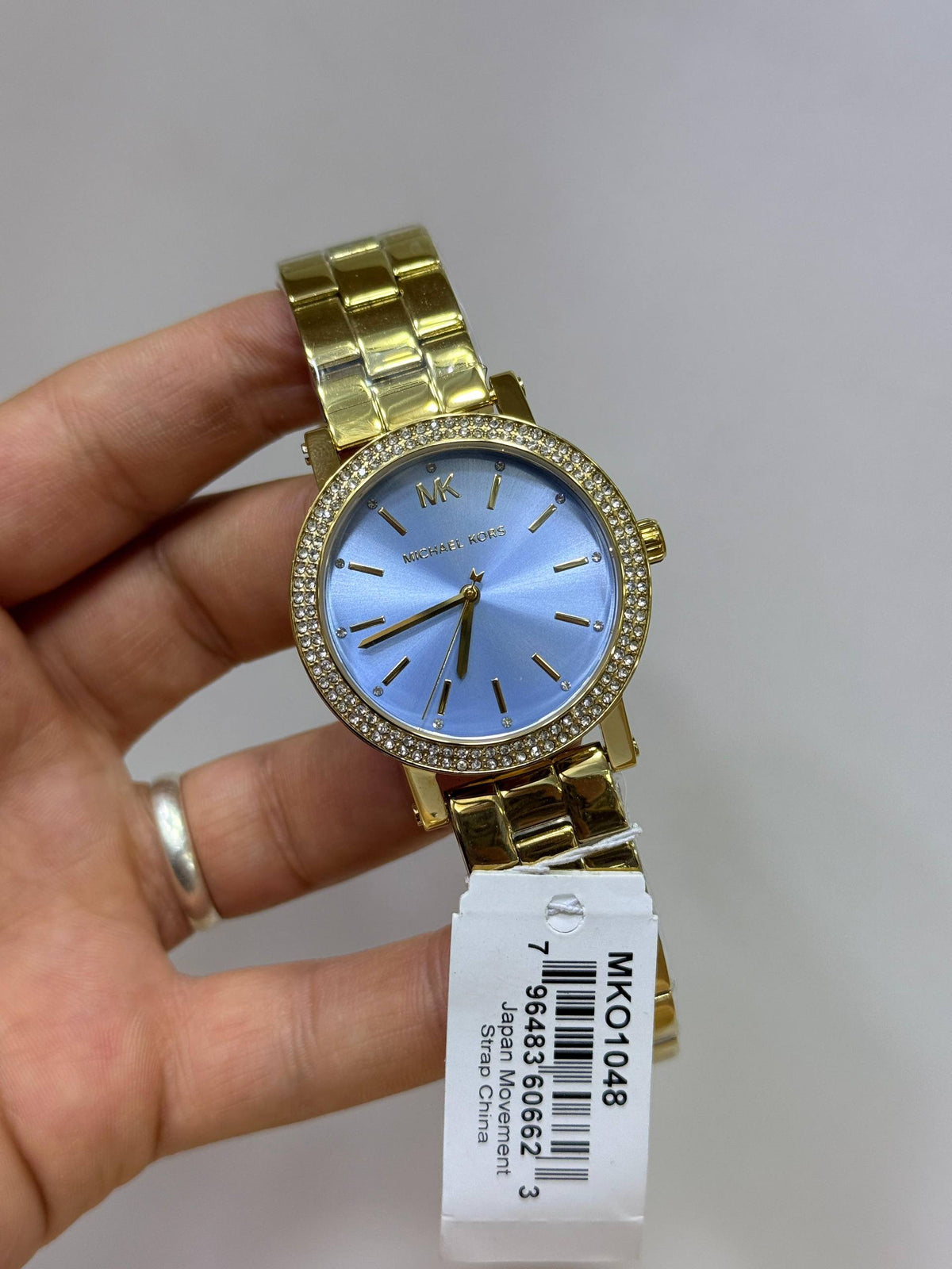 Michael Kors Montre à cadran bleu et or,MK01048