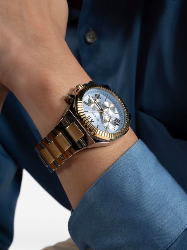 Guess Montre multifonctionnelle bicolore et bleue