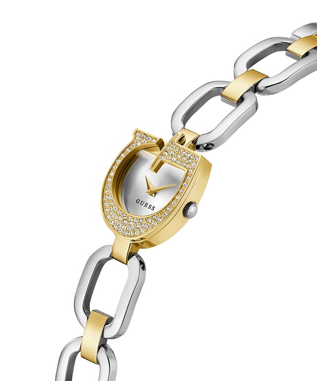 Montre analogique bicolore dorée GUESS pour femme