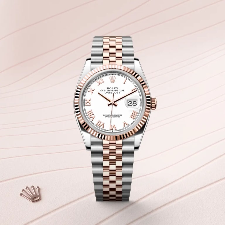Montre Rolex Datejust
Oyster, 36 mm, acier Oystersteel et or Everose